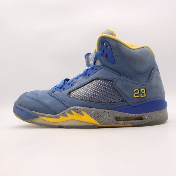 Nike Air Jordan 5 Retro JSP Laney Men's 12 Blue Athletic Sneakers CD2720-400 - Picture 4 of 10